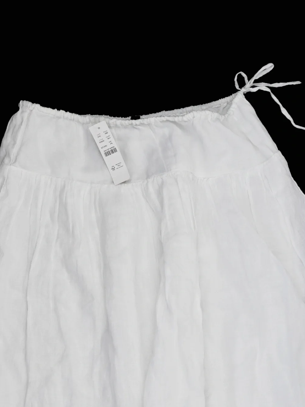 New J.CREW Size S P SP Petite Side-Tie Skirt in Ramie White $128 CK948